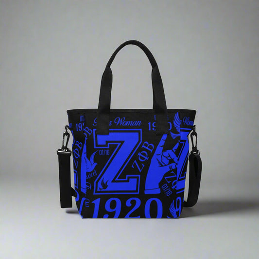 Blue Z hand Insulated lunch Bag with Shoulder Strap