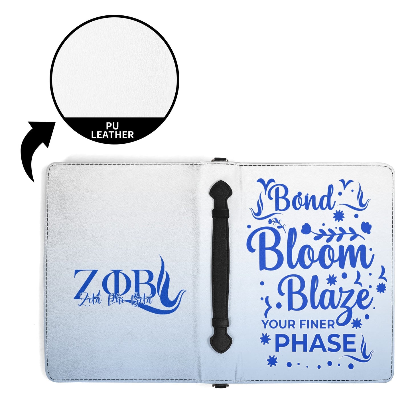 Bond, Bloom Blaze Leather Book Cover With Pocket (Customizable)