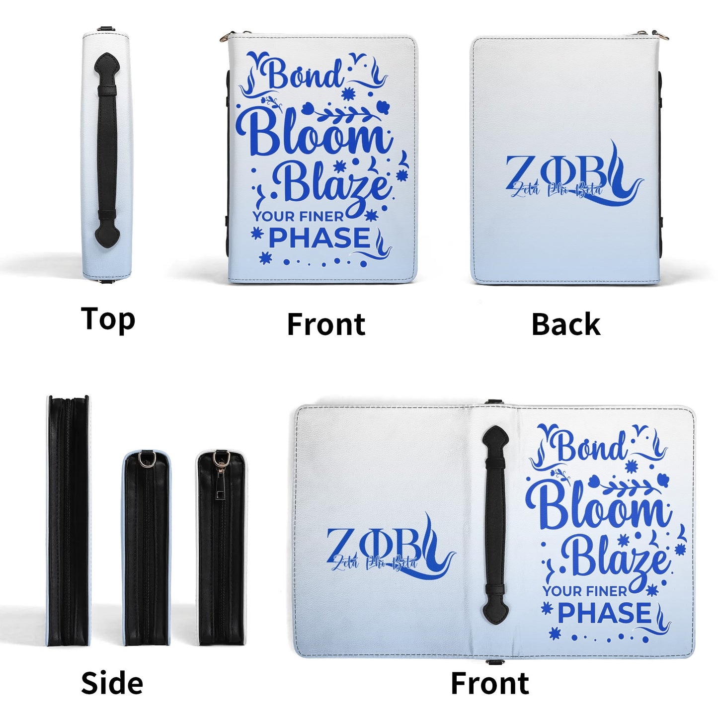Bond, Bloom Blaze Leather Book Cover With Pocket (Customizable)