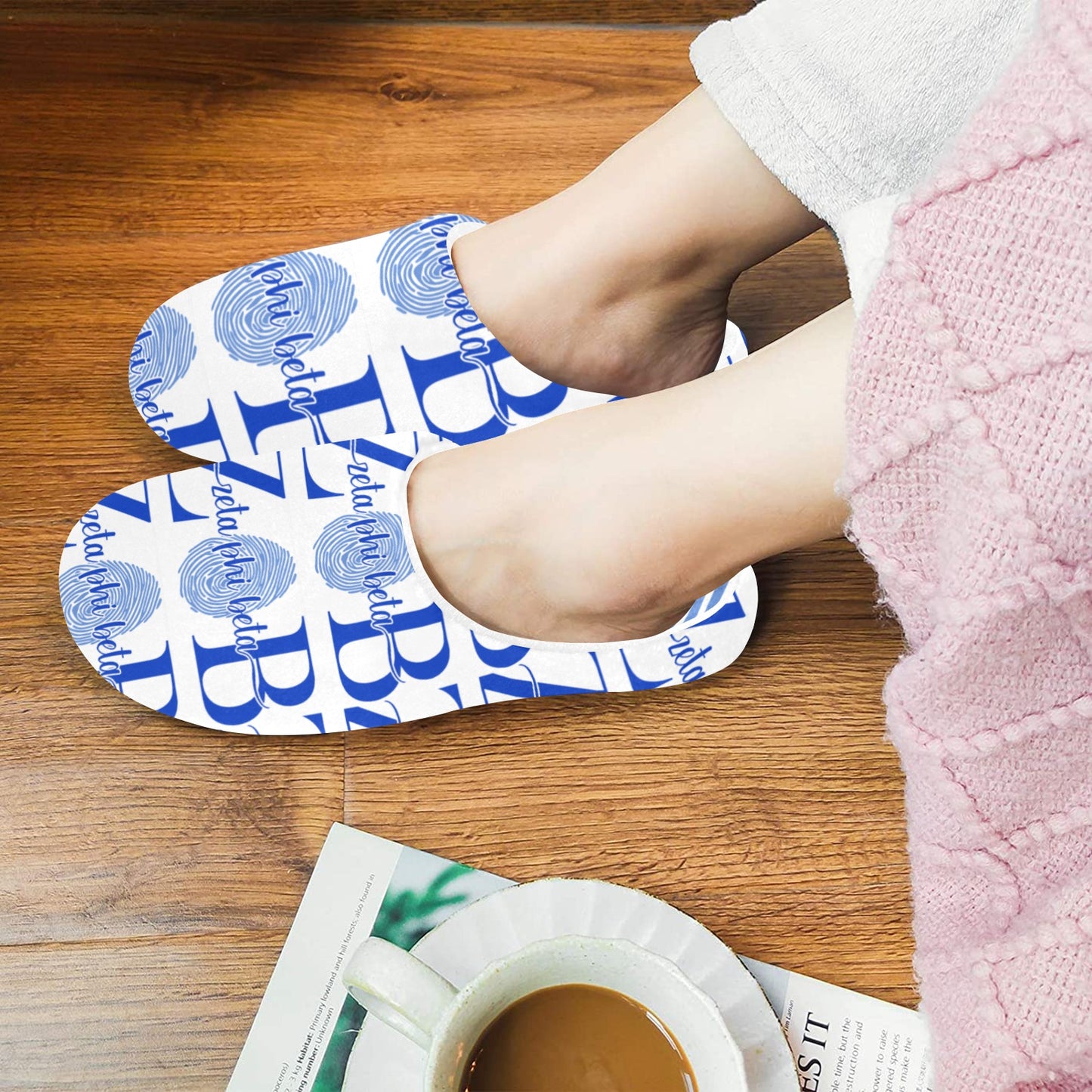 Thumbprint house shoes Women's Non-Slip Cotton
