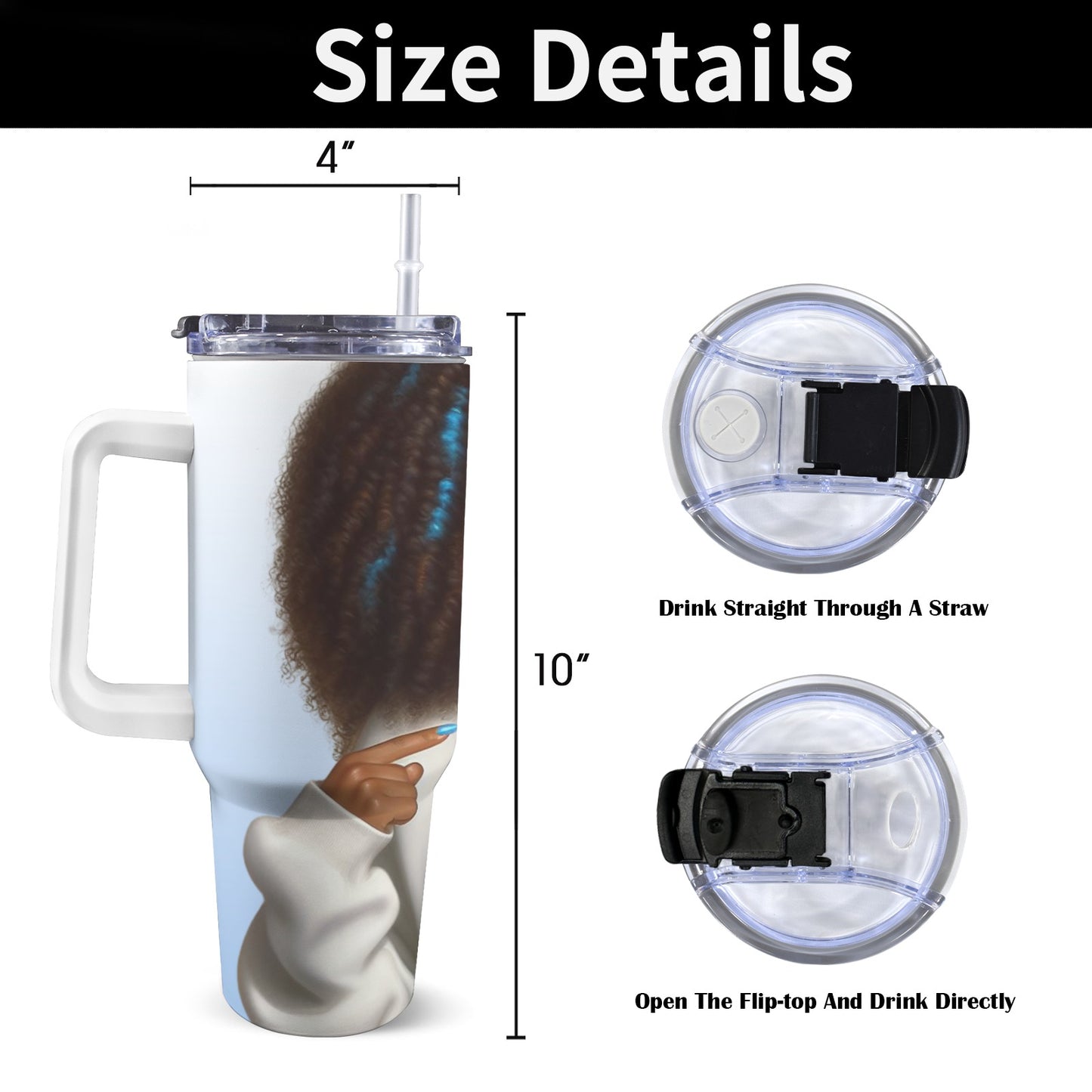 Stay hydrated all day long with this large capacity, temperature-controlled tumbler.