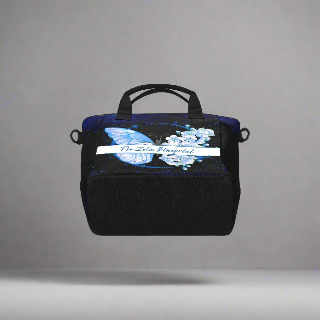The Zeta Bluprint Butterfly Insulated Tote Bag with Shoulder Strap