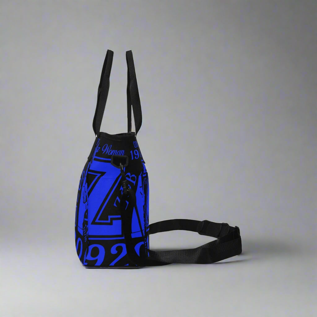 Blue Z hand Insulated lunch Bag with Shoulder Strap