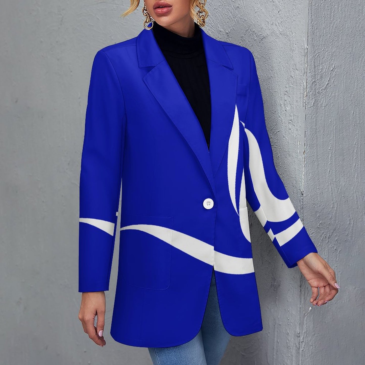 Zeta Bluprint Finer Dove Blue Casual Blazer