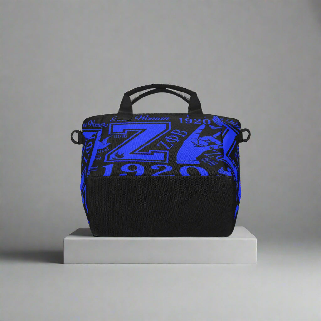 Blue Z hand Insulated lunch Bag with Shoulder Strap