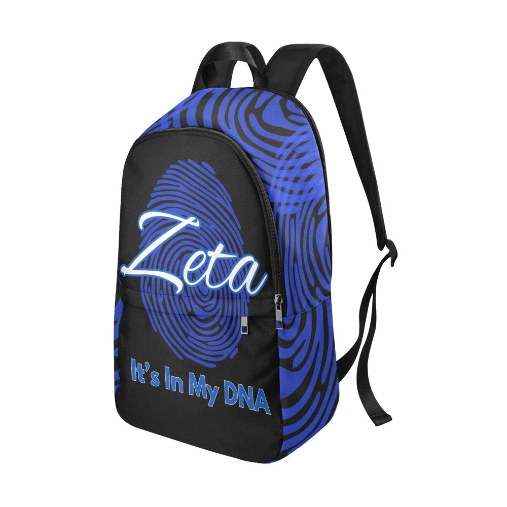 It's In My DNA Zeta Phi Beta Black Backpack (Customizable)
