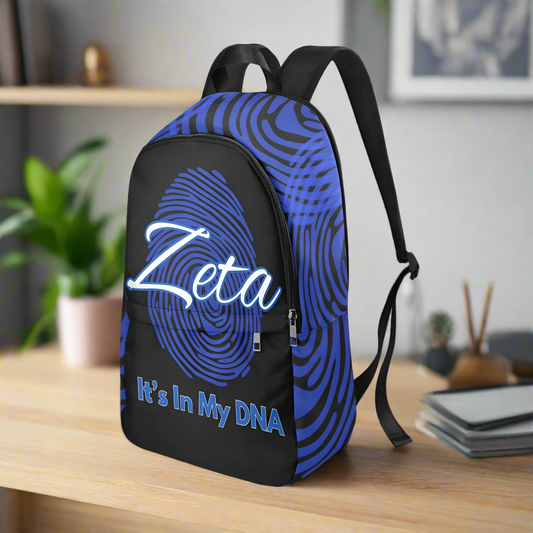 It's In My DNA Zeta Phi Beta Black Backpack (Customizable)