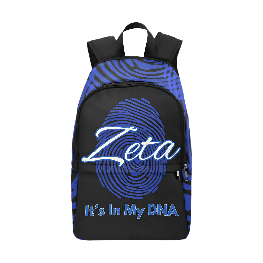 It's In My DNA Zeta Phi Beta Black Backpack (Customizable)
