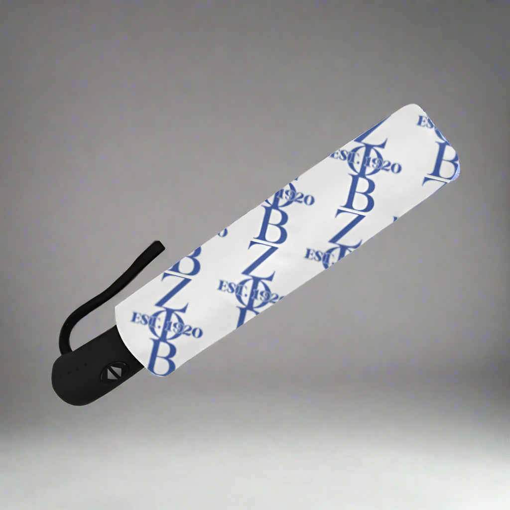 Stacked Zeta Phi Beta Auto-Foldable Umbrella