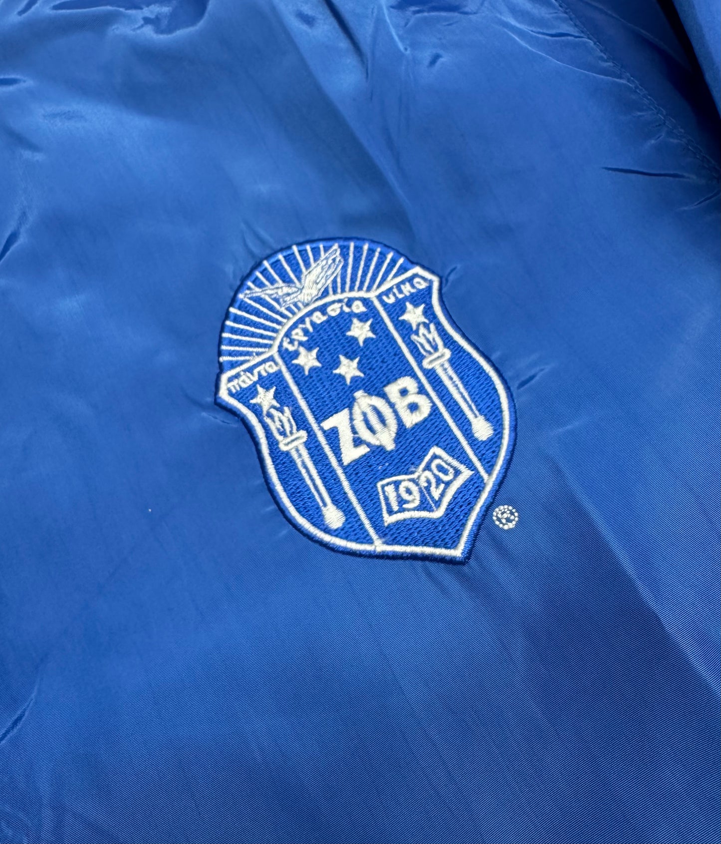 1920 Zeta Phi Beta with shield windbreaker
