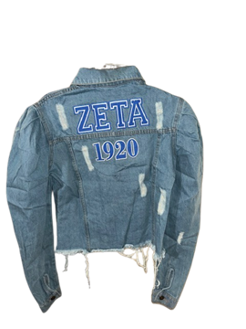 Jean jacket with shield