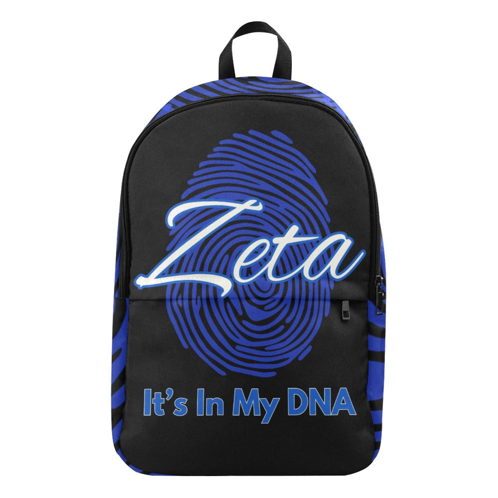 It's In My DNA Zeta Phi Beta Black Backpack (Customizable)