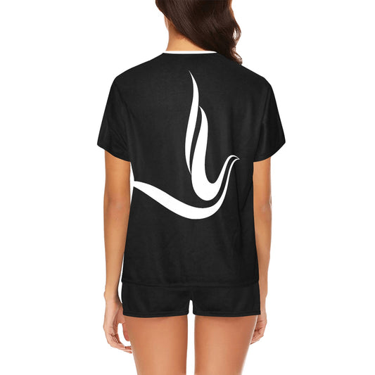 Black Short PJ Set With ZPHIB