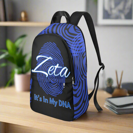 It's In My DNA Zeta Phi Beta Black Backpack