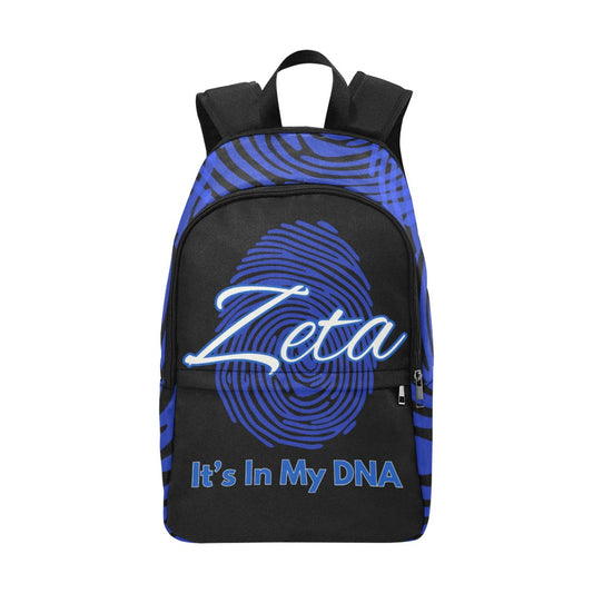 It's In My DNA Zeta Phi Beta Black Backpack