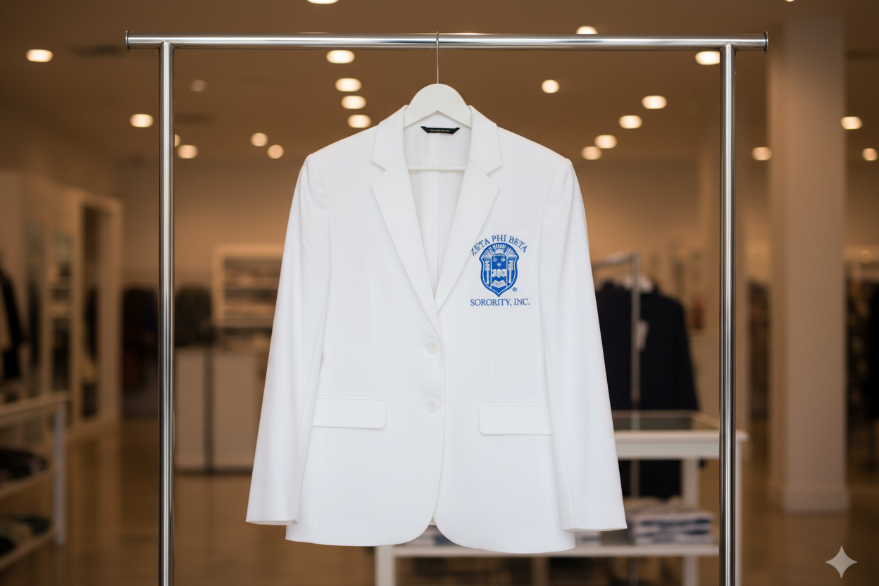 White Blazer with Shield